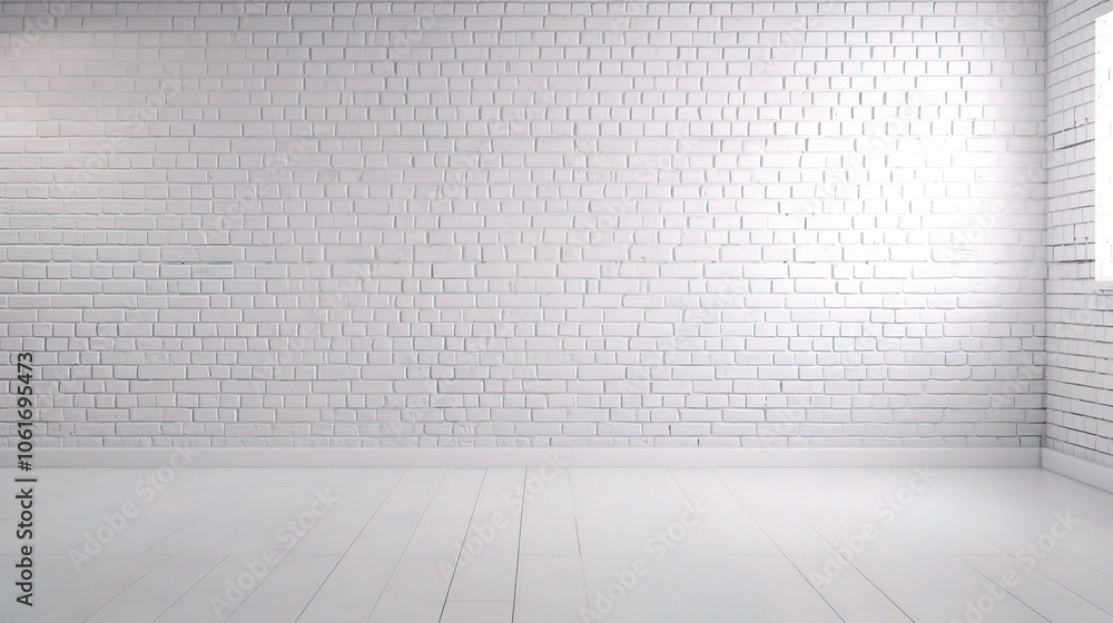 Wide White Brick Wall Texture for Background Wide White Brick Wall Texture for Background