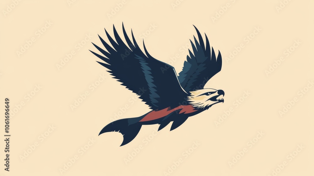Obraz premium A collection of animal logo designs featuring sleek, modern illustrations of animals like eagles, wolves, and sharks, ideal for branding and company logos