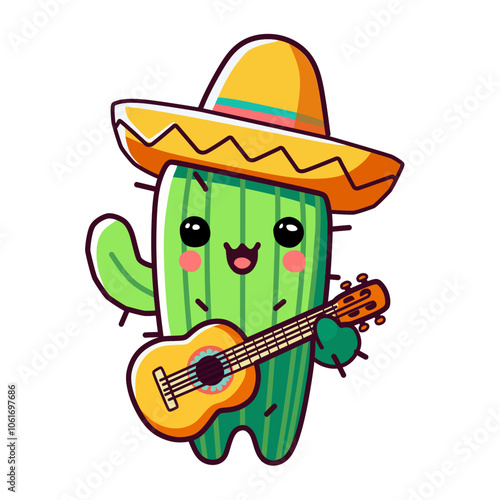 cactus mexican sombrero vextor