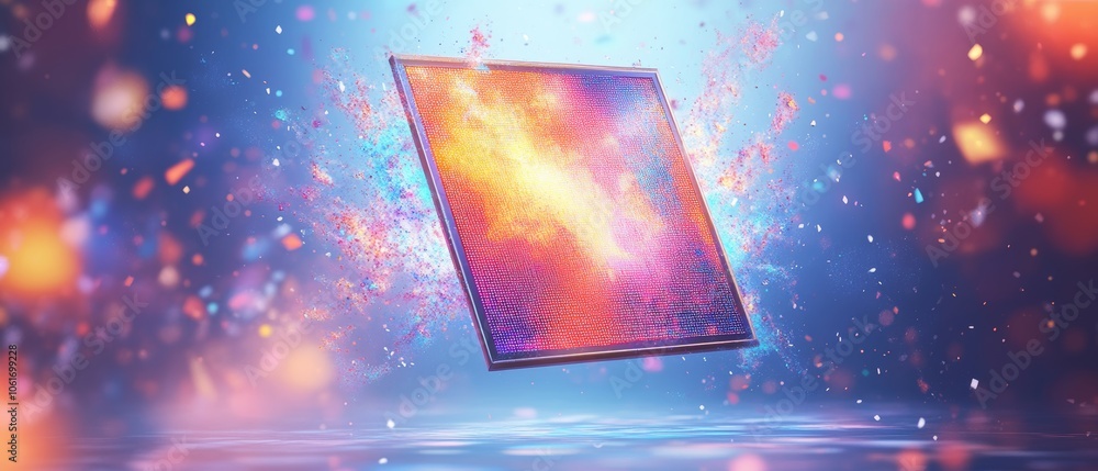 Obraz premium Holographic Canvas, Digital Art and NFTs
