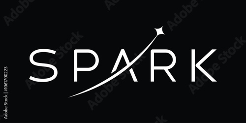 Typography Text Spark, Logo Design Inspiration.