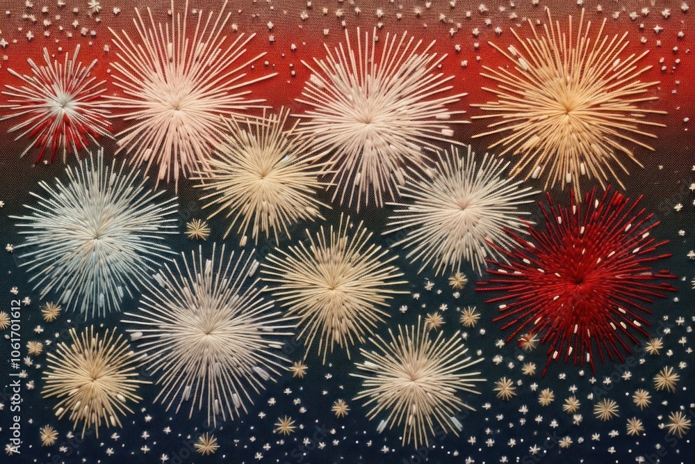 Naklejka premium New year fireworks celebration event illuminated.