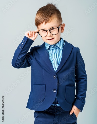 Estudiante en su primer dia de curso photo