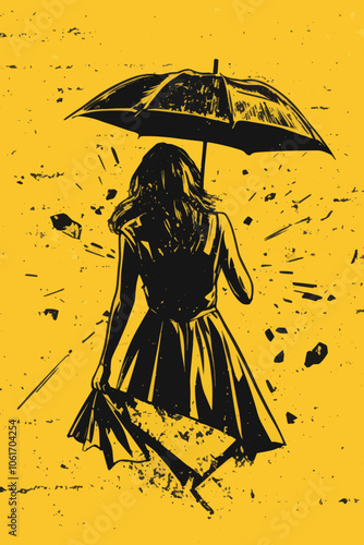 person with umbrella