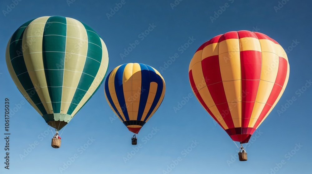 Naklejka premium hot air balloon in flight