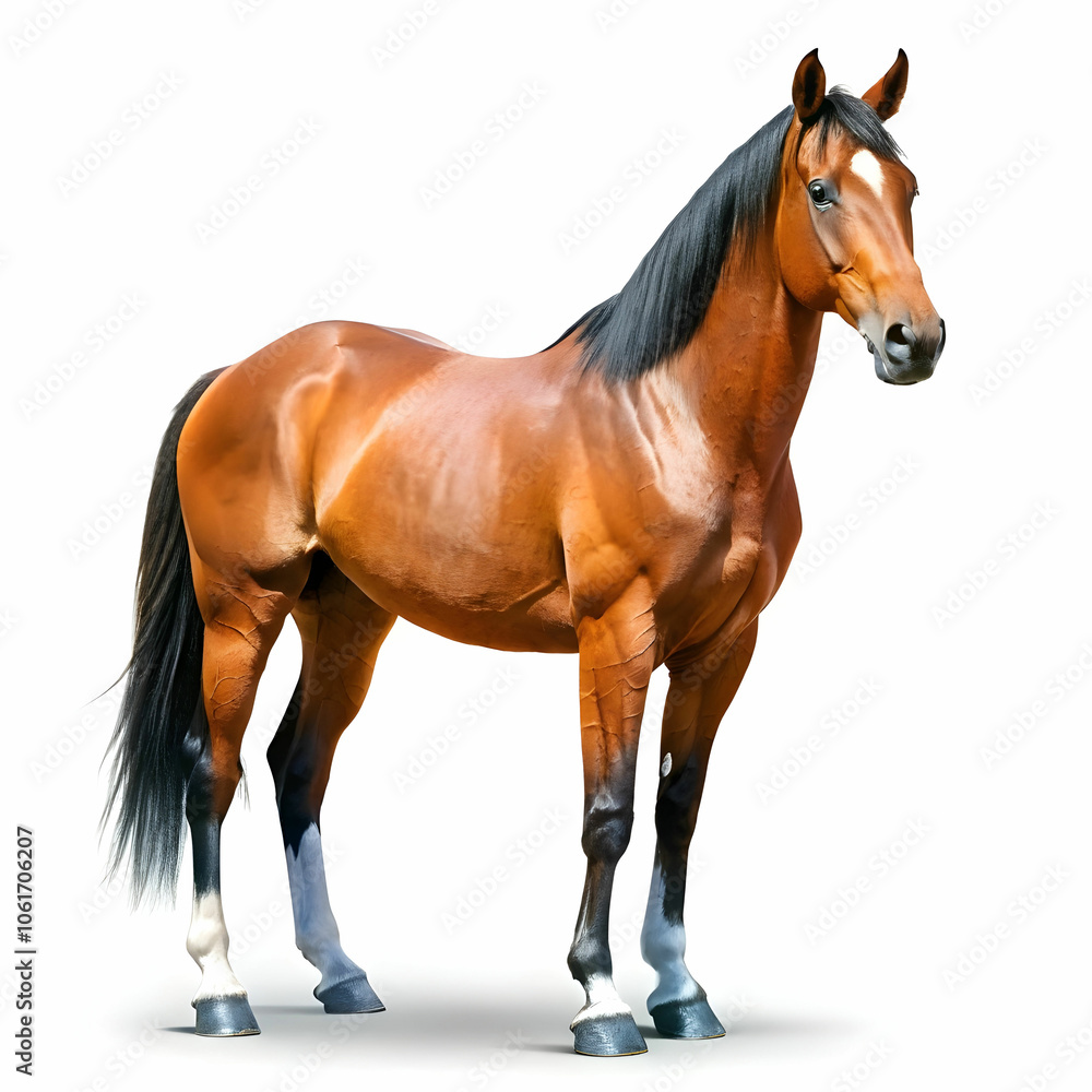 Fototapeta premium horse in white background