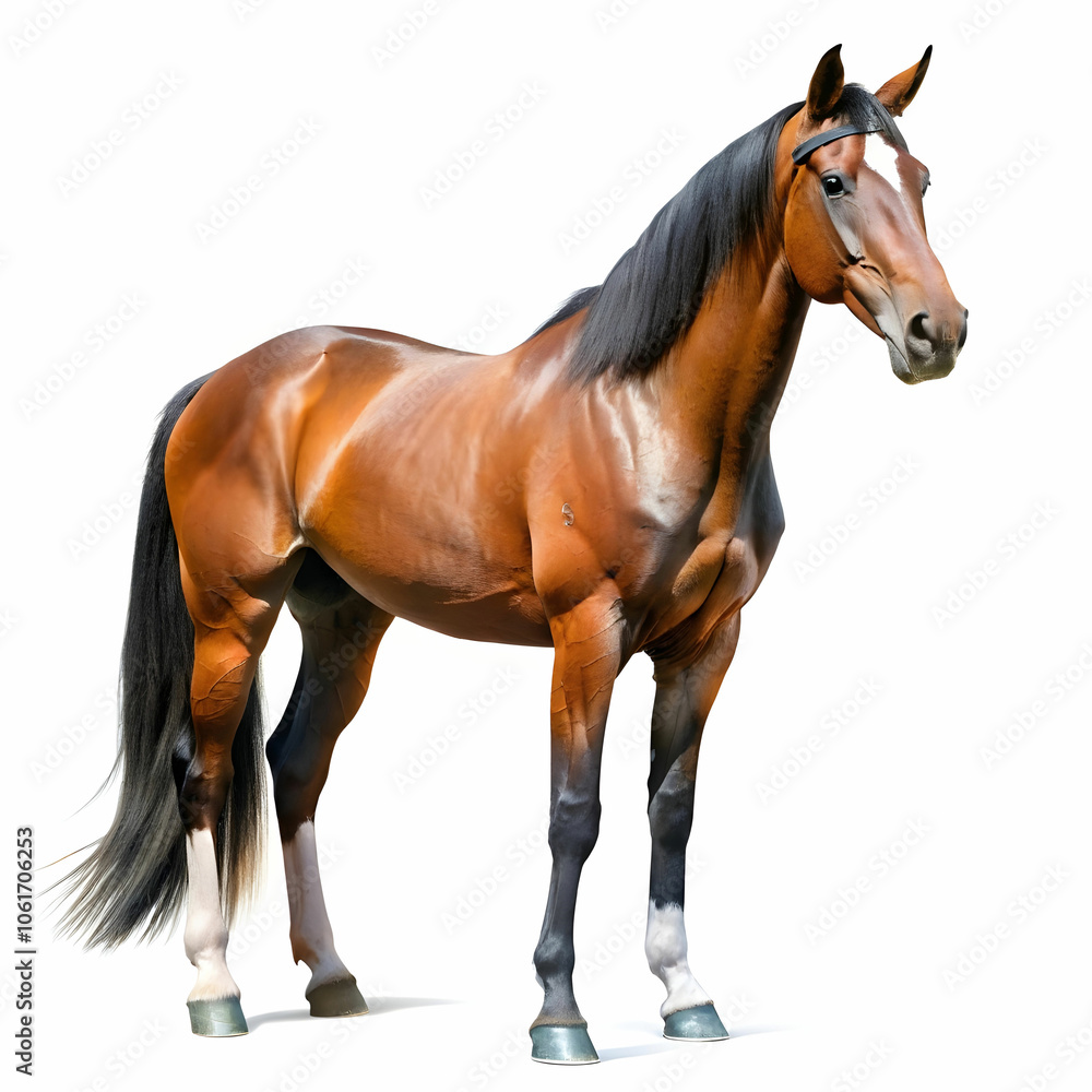 Obraz premium horse in white background
