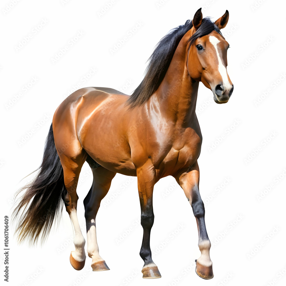Obraz premium horse in white background