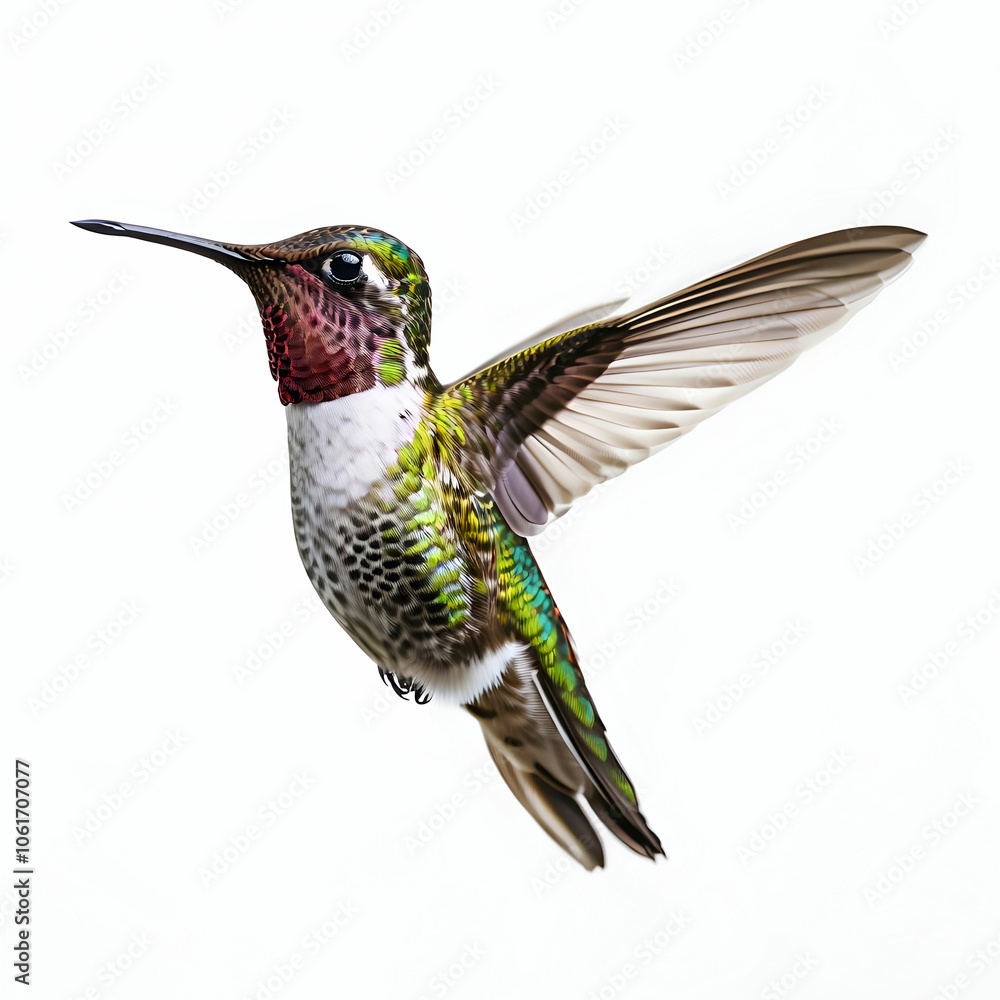 Obraz premium humming bird in white back ground