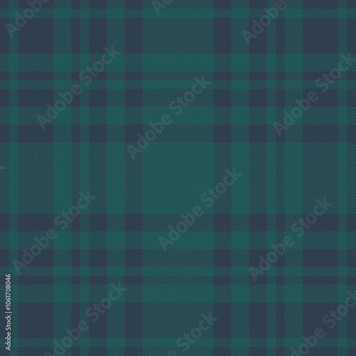 Plaid check pattern in green color. Seamless fabric texture. Tartan textile print.