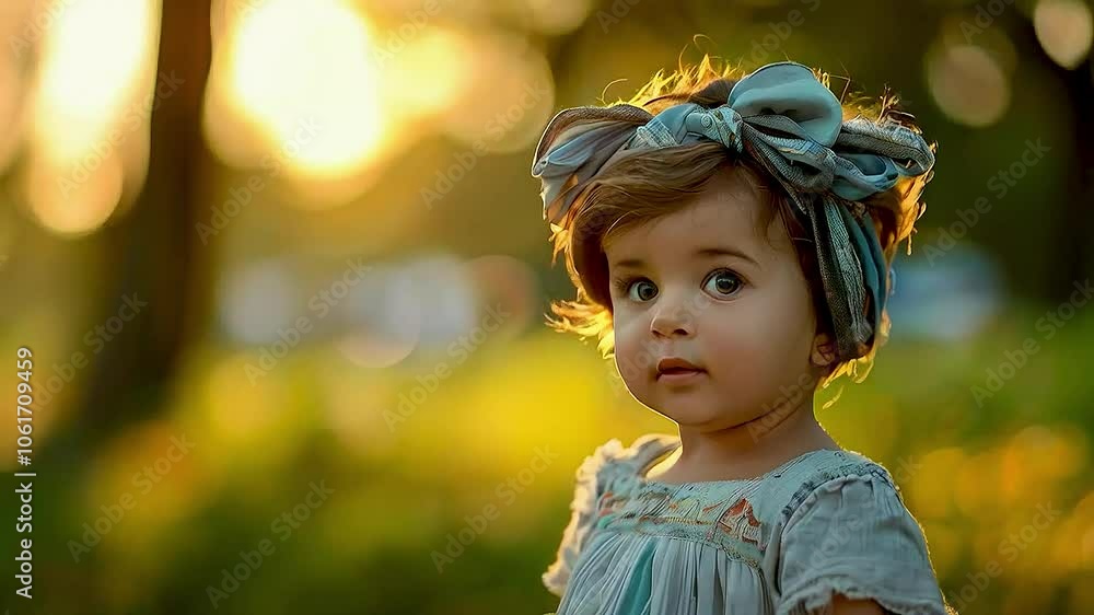 a baby girl wita baby girl with a bow in her haira baby girl with a bow ...