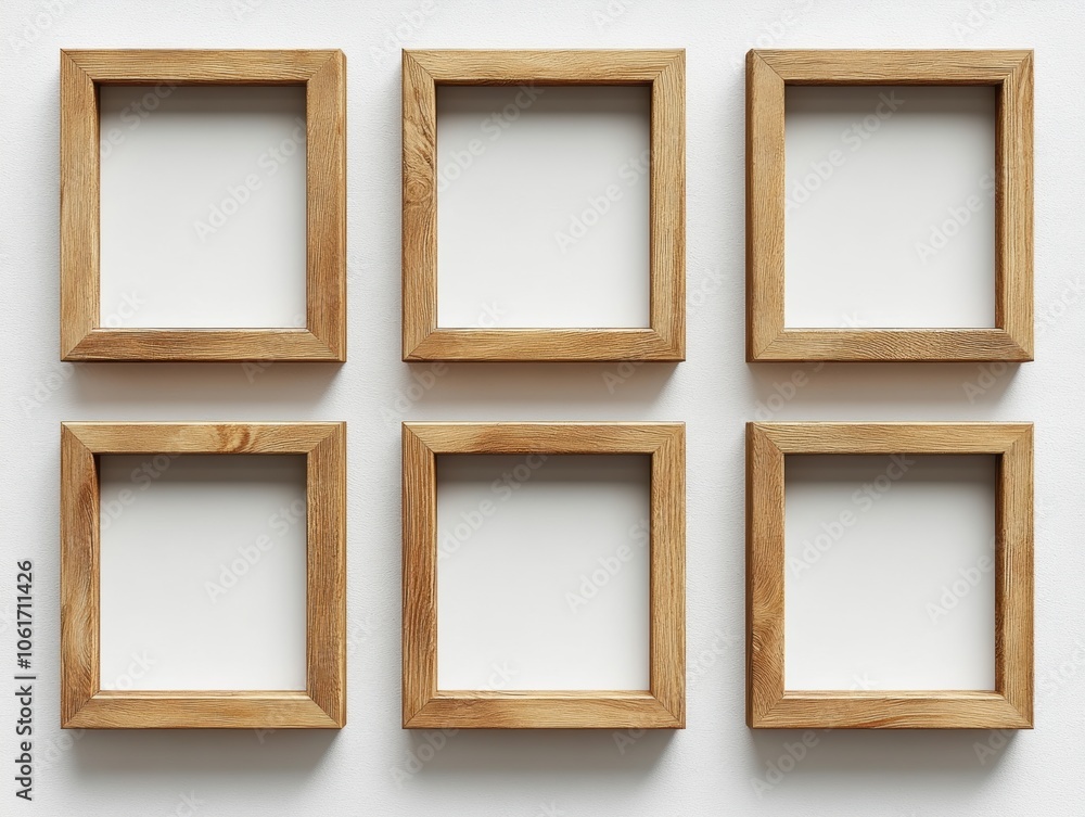 Six Wooden Frames. Six Wooden Frames.