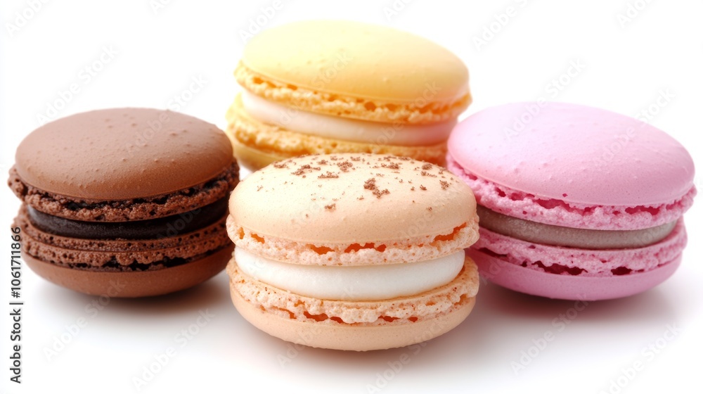 Colorful Macarons French Pastry Sweet Treats Bakery Dessert Food Colorful Macarons French Pastry Sweet Treats Bakery Dessert Food
