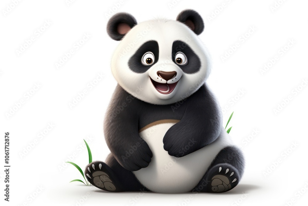 Naklejka premium Panda cartoon mammal animal.