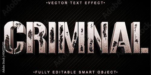 Criminal Vector Fully Editable Smart Object Text Effect