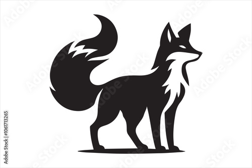 Fox Illustration is a simple vector art style photo