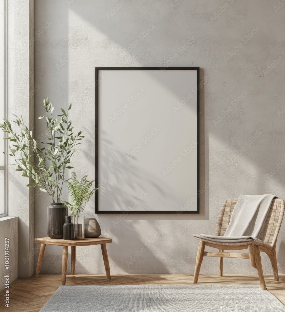 Minimalist Interior Mockup. Minimalist Interior Mockup.
