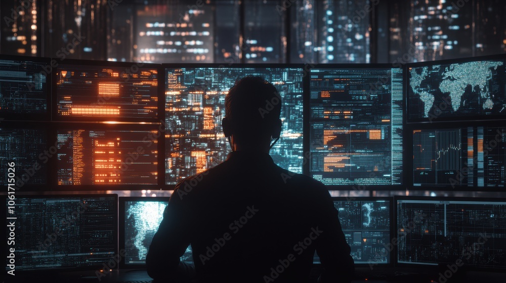Hacker at Work. Hacker at Work.