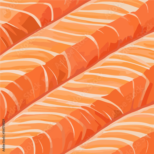 salmon fillet texture vector illustration
