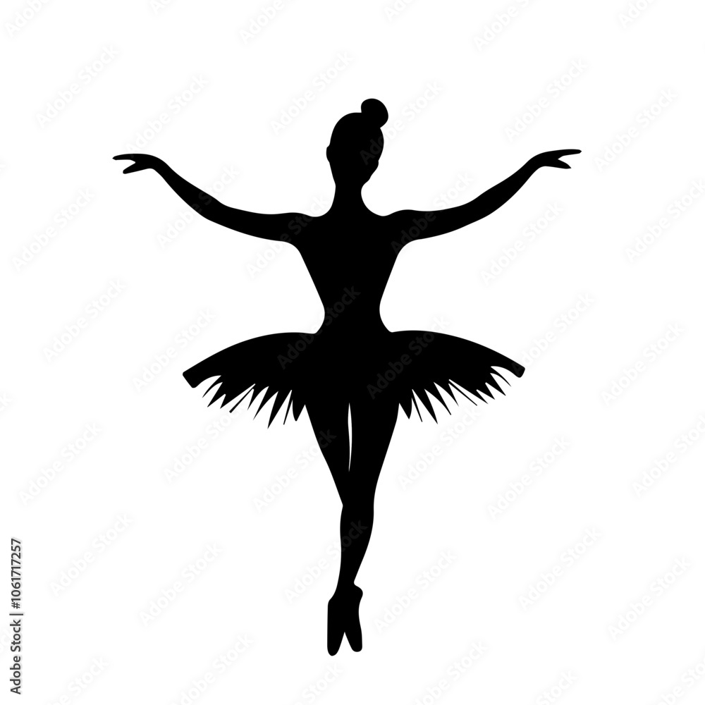 ballet dancer silhouette vector illustratuon ballet dancer silhouette vector illustratuon