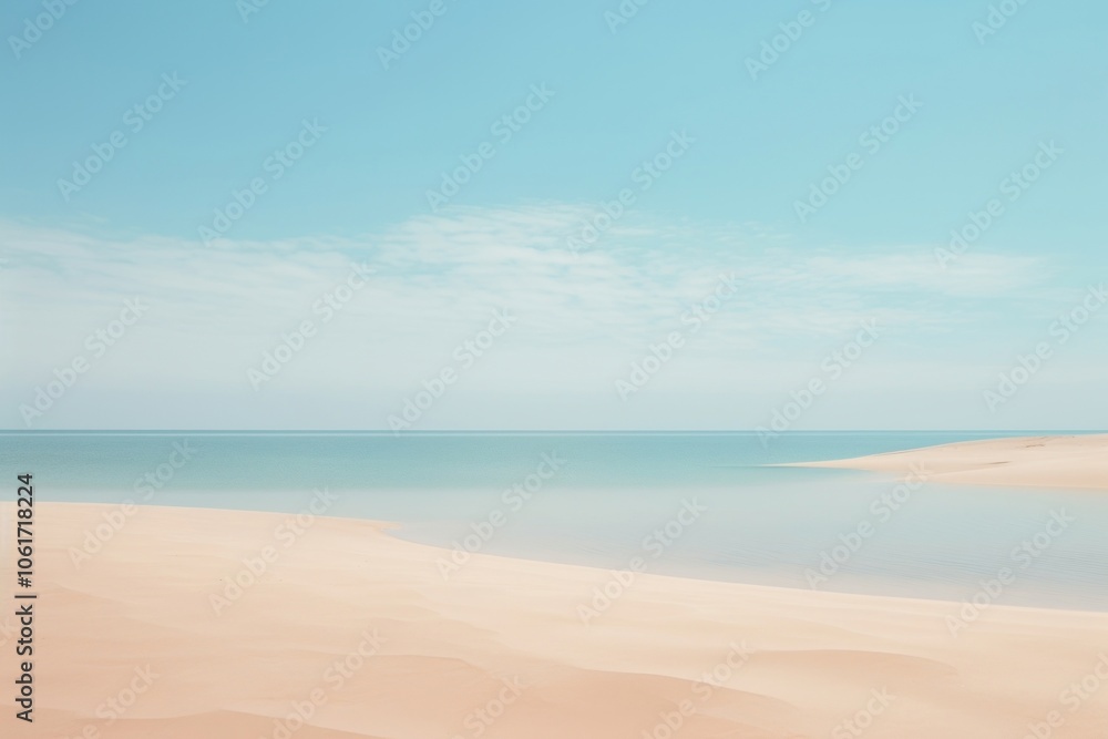 Fototapeta premium Sand shoal sky outdoors horizon.