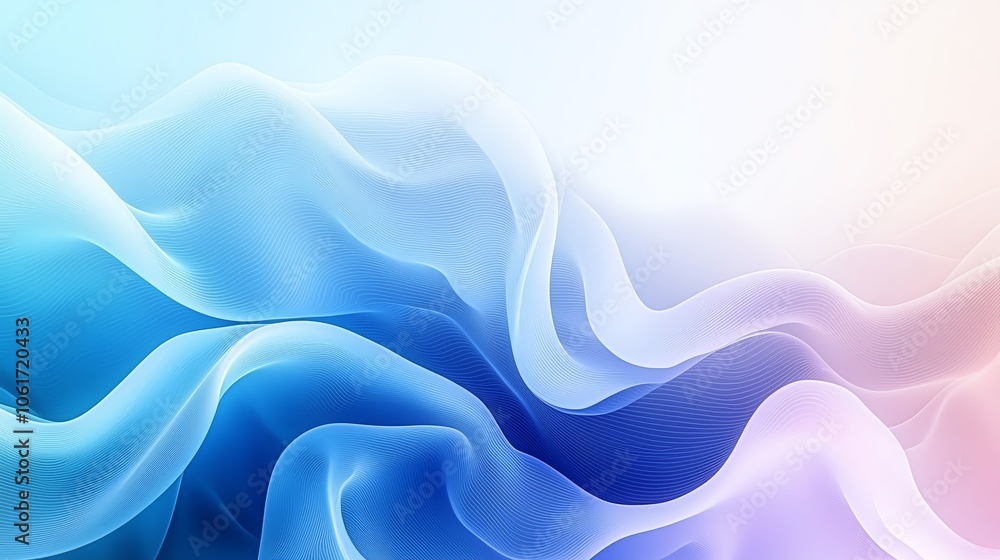 Abstract gradient blue and white moving wave background. Abstract gradient blue and white moving wave background.