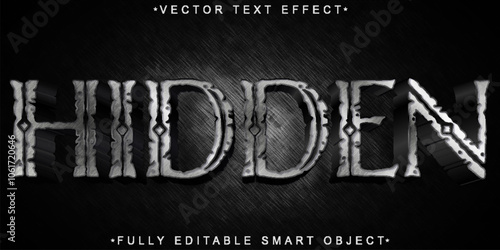 Hidden Vector Fully Editable Smart Object Text Effect
