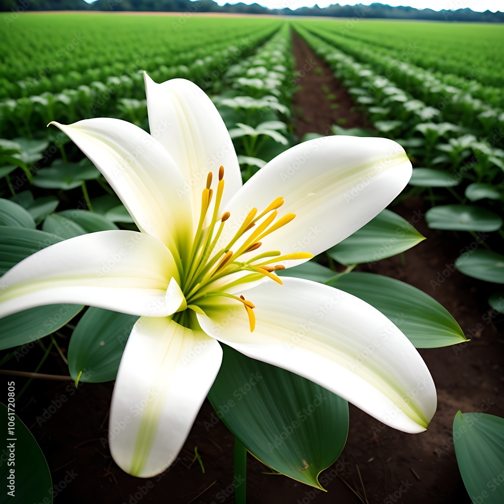 Fototapeta premium white water lily generative ai
