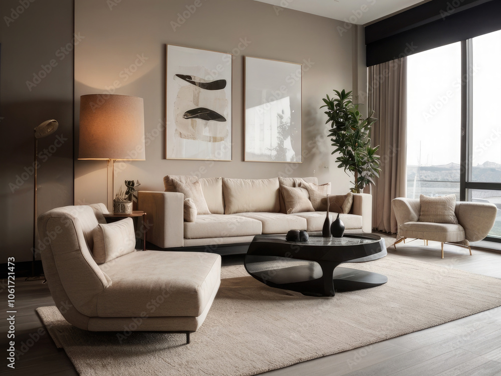 Fototapeta premium modern living room living room interior design