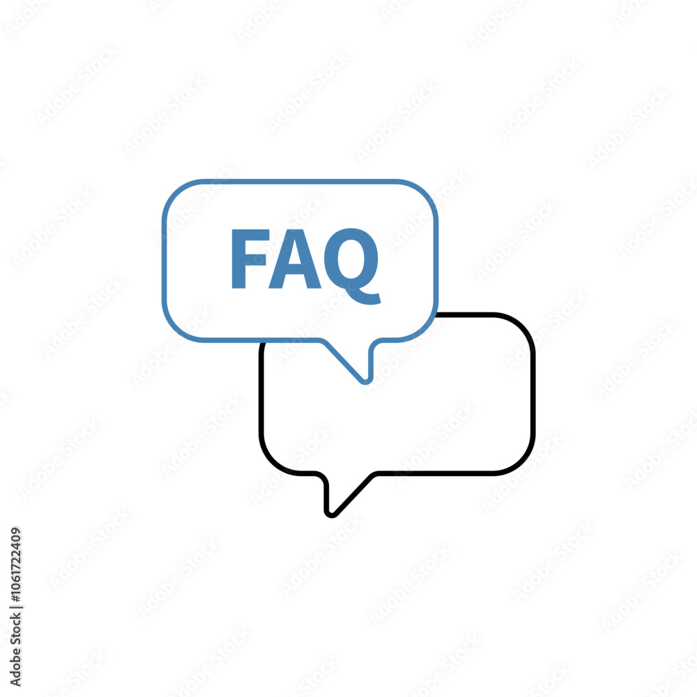 faq concept line icon. Simple element illustration. faq concept outline symbol design. faq concept line icon. Simple element illustration. faq concept outline symbol design.