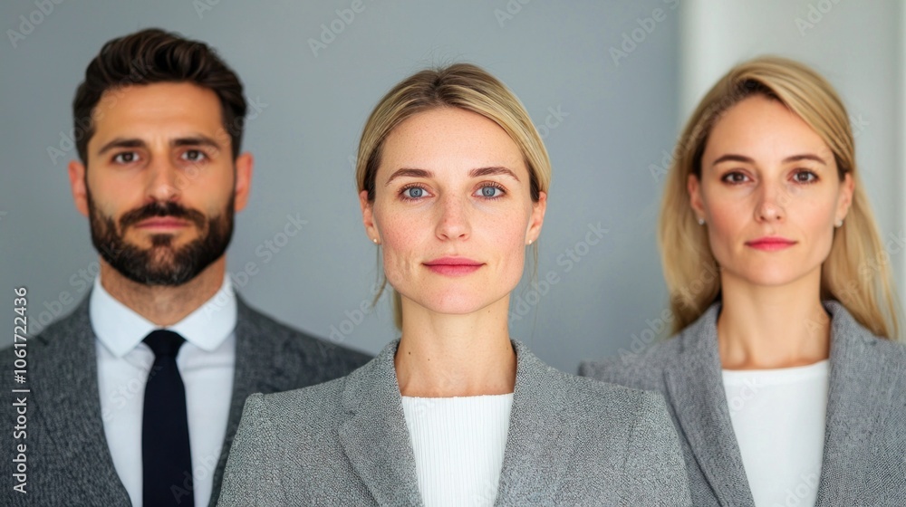 Confident Business Team Portrait in Professional Attire Confident Business Team Portrait in Professional Attire