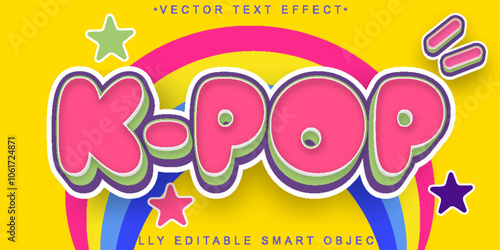 K-Pop Vector Fully Editable Smart Object Text Effect