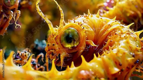 a yellow and a yellow and orange shrimpa yellow and orange shrimpa yellow and orange shrimporange shrimp photo