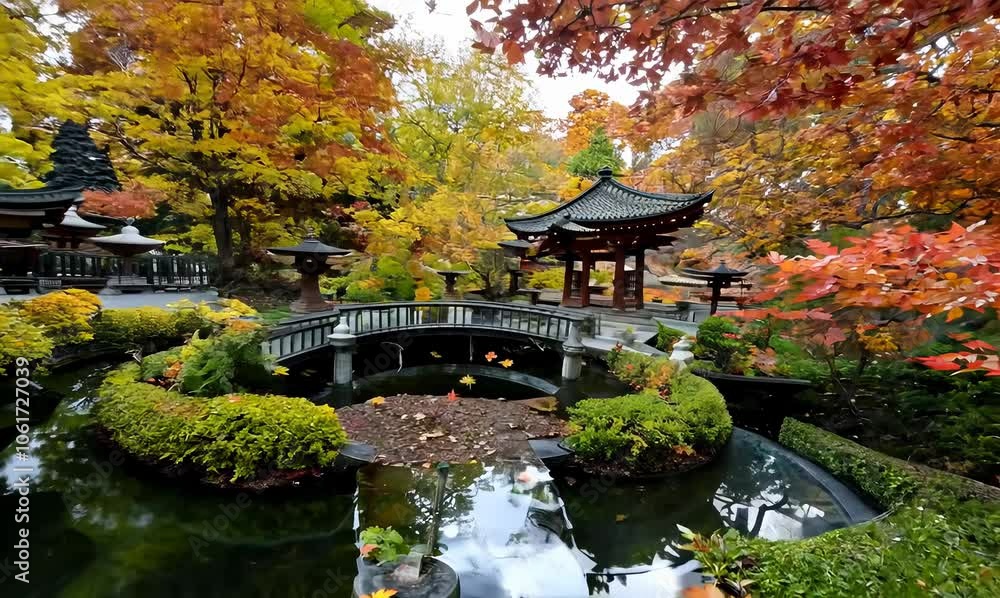 autumn leaves in a serene japanese garden autumn leaves in a serene japanese garden