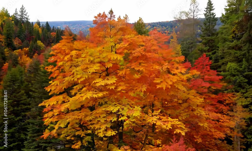 autumn's embrace: a vibrant forest awakens with color autumn's embrace: a vibrant forest awakens with color