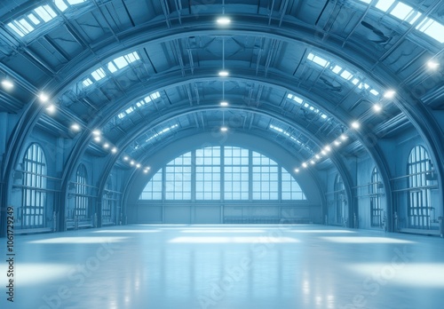 Industrial Hangar Interior.