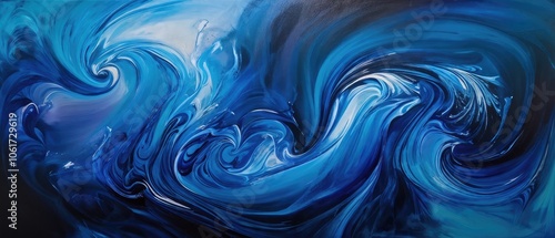 Abstract Blue Swirls