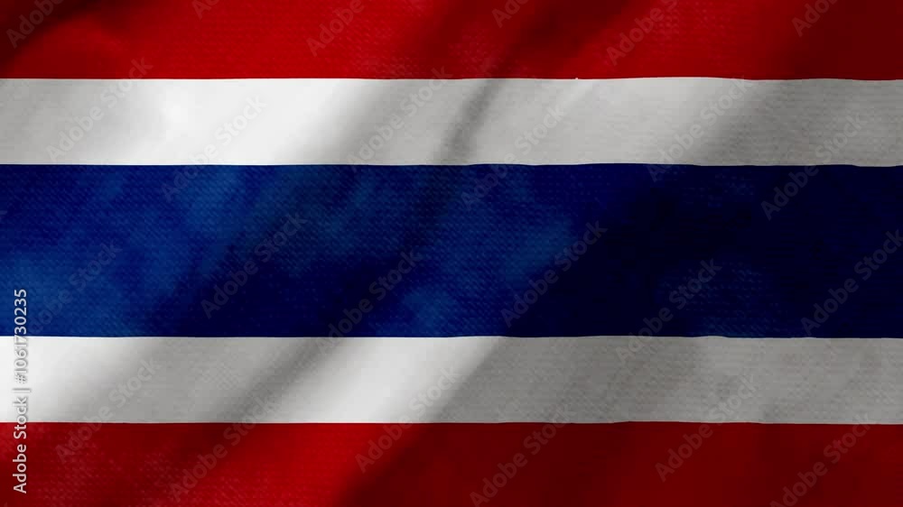 Thailand background flag waving, real fabric texture Thailand background flag waving, real fabric texture