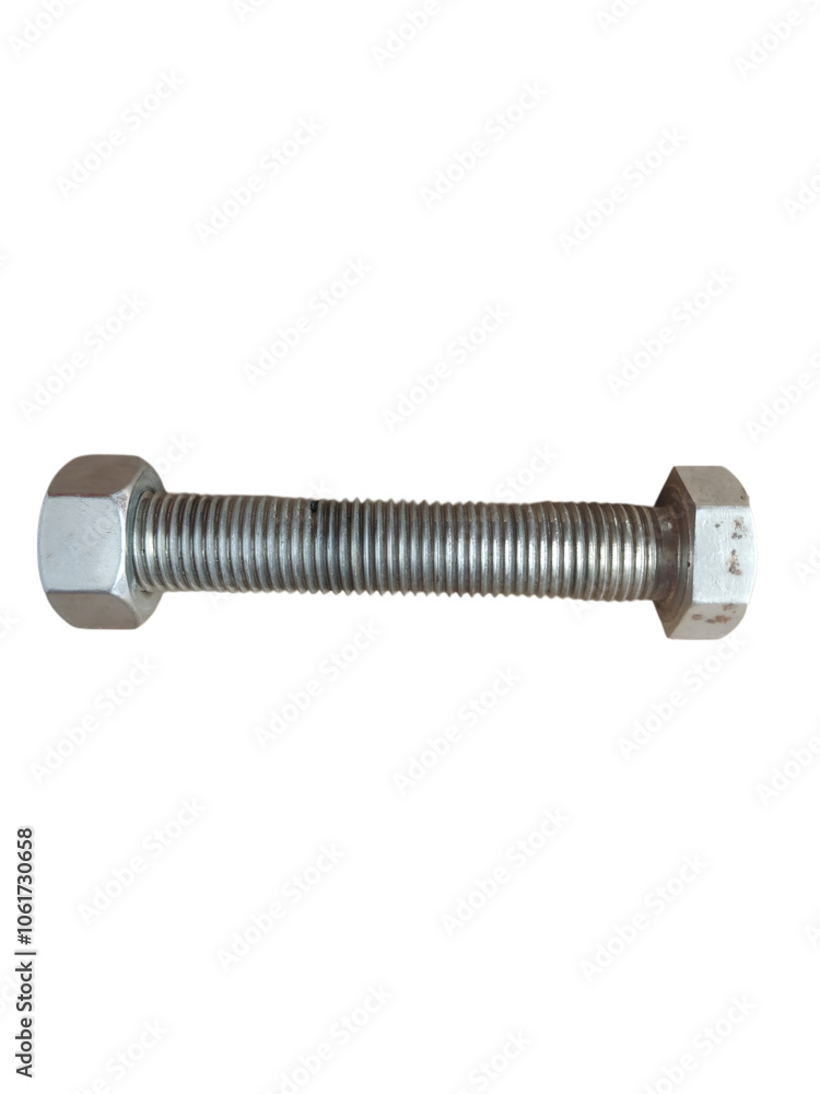 Stud Bolts with Threaded Rods and Nuts on Both Ends, Isolated Transparent Image for Construction Visuals Stud Bolts with Threaded Rods and Nuts on Both Ends, Isolated Transparent Image for Construction Visuals