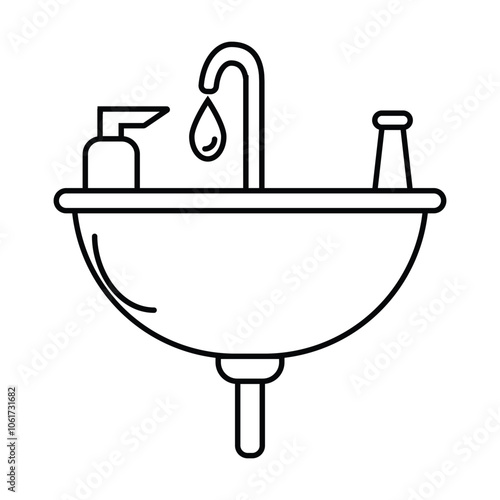 basin icon vector on white background
