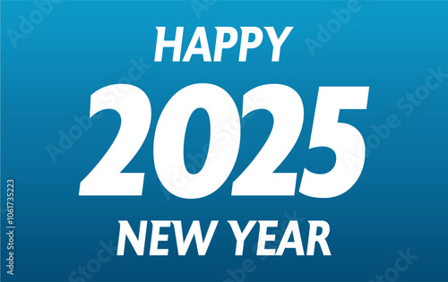 Happy new year 2025 design. With colorful truncated number illustrations. Premium vector design 2025