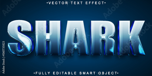 Shark Blood Shark Vector Fully Editable Smart Object Text Effect