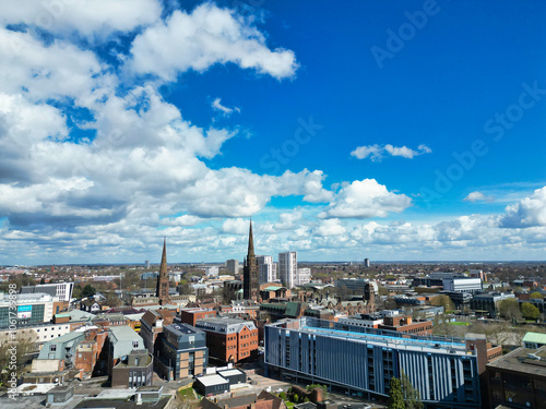 Downtown Buildings at Central Coventry City Centre of England United Kingdom. photo