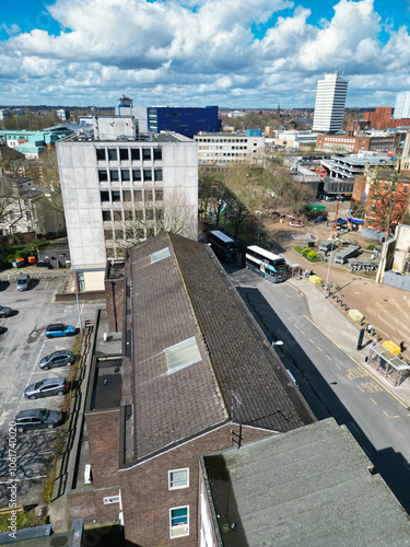 Downtown Buildings at Central Coventry City Centre of England United Kingdom. photo