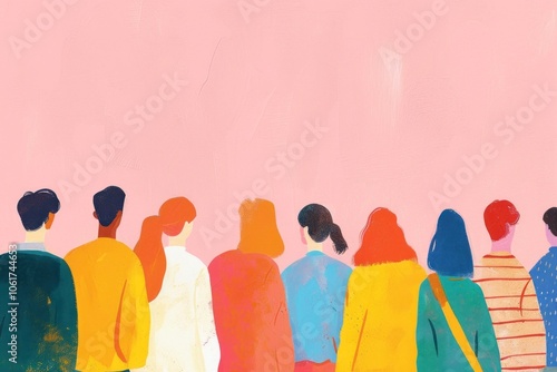 Diverse people art painting drawing.