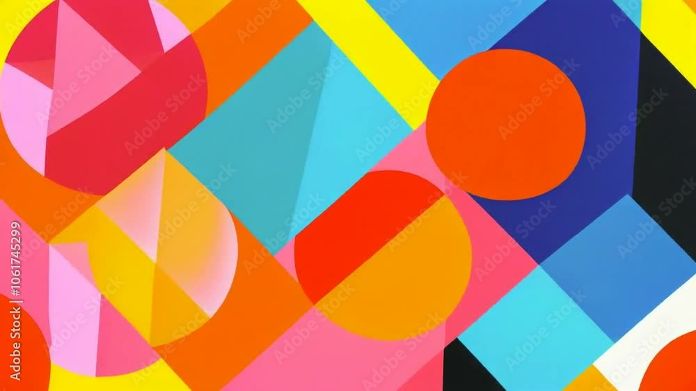 Geometric Shapes in Bright Colors Geometric Shapes in Bright Colors