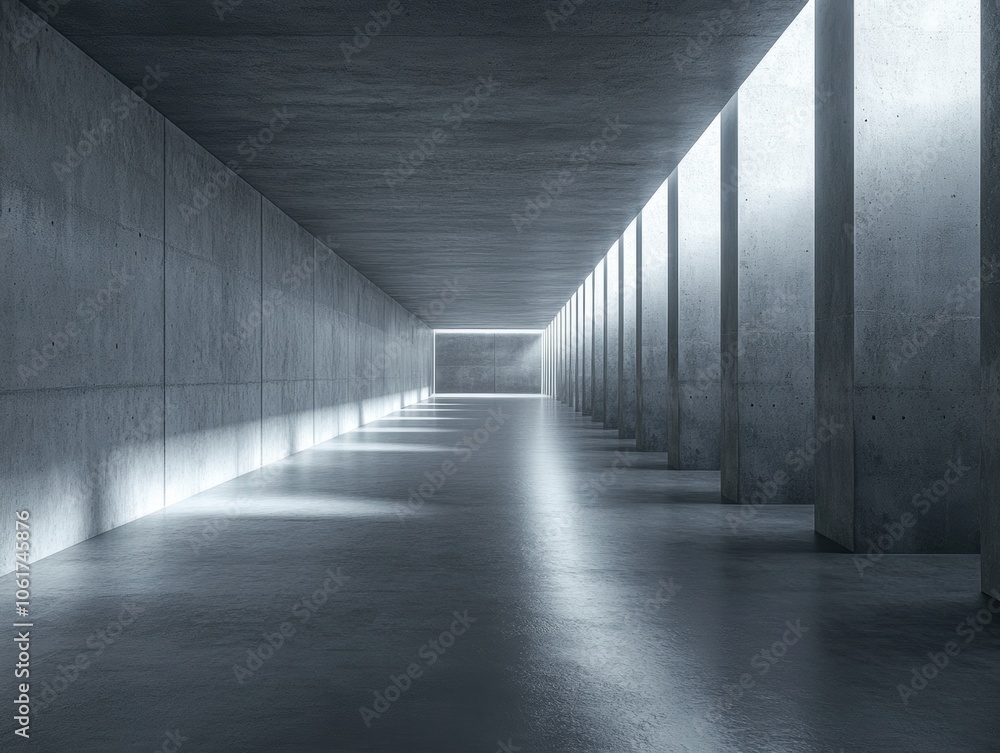 Concrete Hallway. Concrete Hallway.