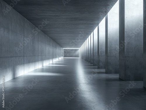 Concrete Hallway.