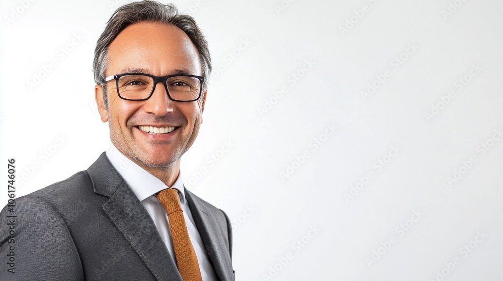 Confident and Professional Businessman Wearing Suit and Smiling Confident and Professional Businessman Wearing Suit and Smiling