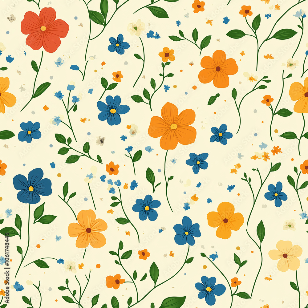 custom made wallpaper toronto digitalSeamless tile pattern featuring tiny wildflowers